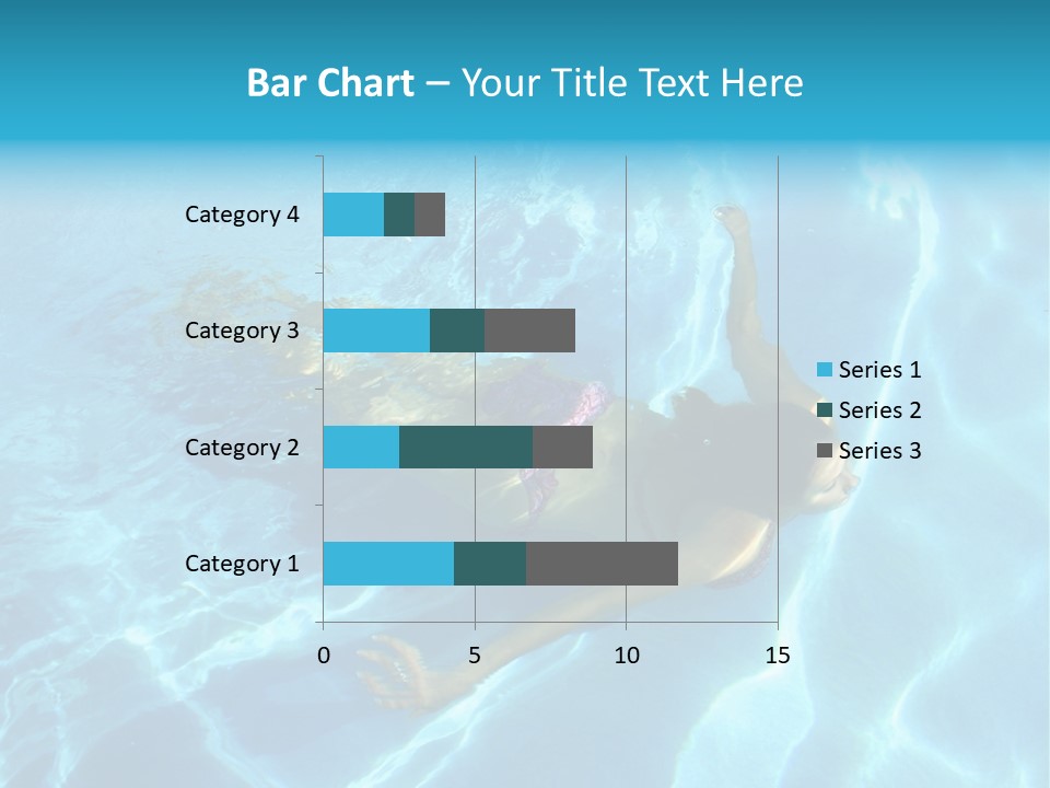 Girl Swimming Underwater In A Swimming Pool PowerPoint Template