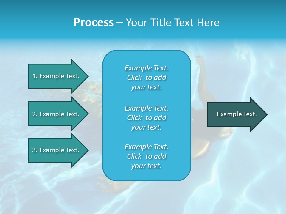 Girl Swimming Underwater In A Swimming Pool PowerPoint Template