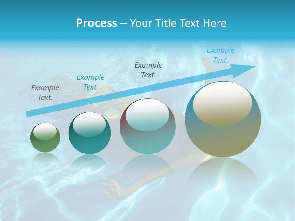 Girl Swimming Underwater In A Swimming Pool PowerPoint Template