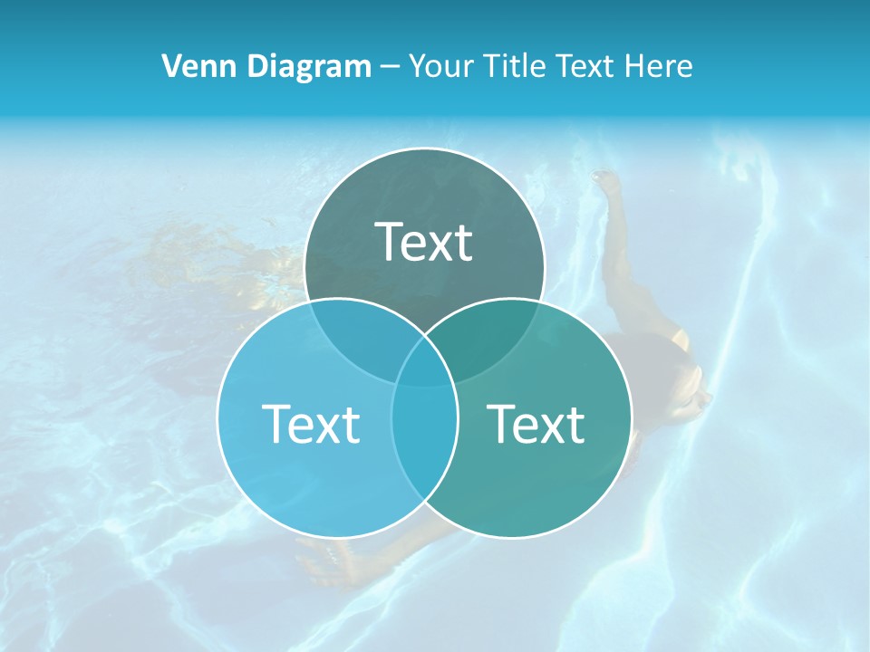 Girl Swimming Underwater In A Swimming Pool PowerPoint Template