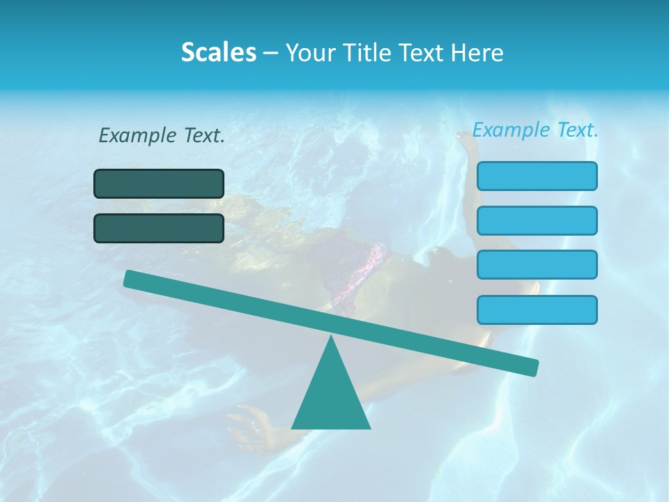 Girl Swimming Underwater In A Swimming Pool PowerPoint Template