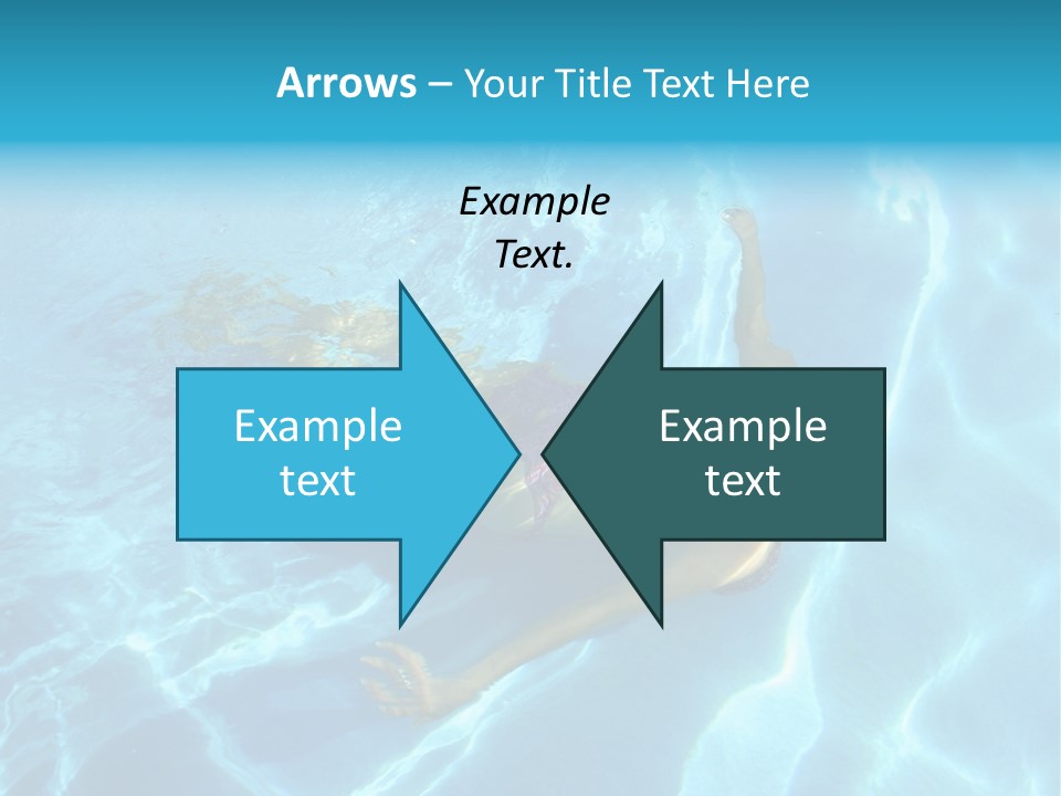 Girl Swimming Underwater In A Swimming Pool PowerPoint Template