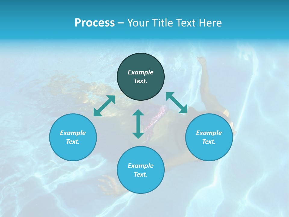 Girl Swimming Underwater In A Swimming Pool PowerPoint Template