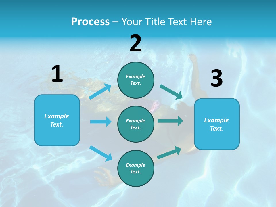 Girl Swimming Underwater In A Swimming Pool PowerPoint Template