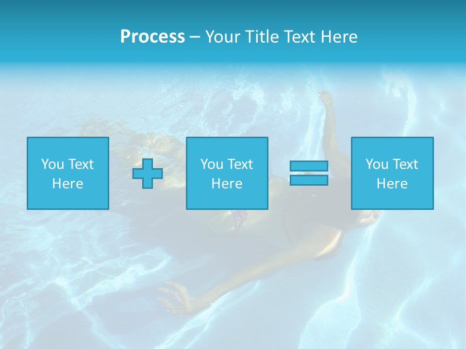 Girl Swimming Underwater In A Swimming Pool PowerPoint Template