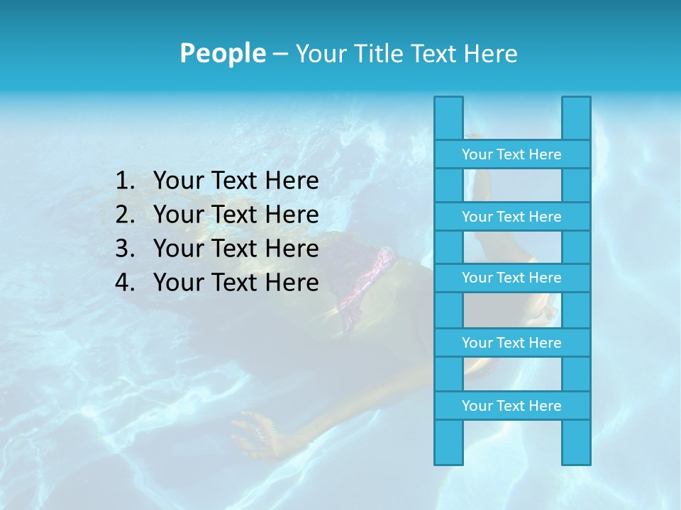 Girl Swimming Underwater In A Swimming Pool PowerPoint Template