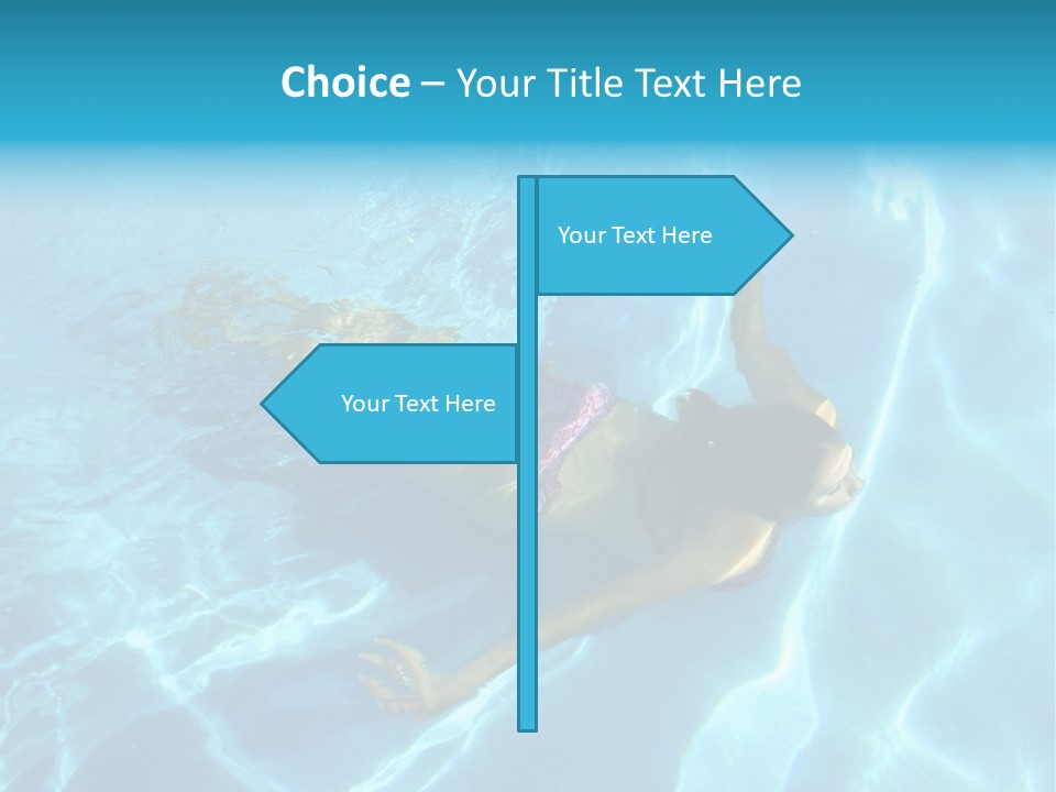 Girl Swimming Underwater In A Swimming Pool PowerPoint Template