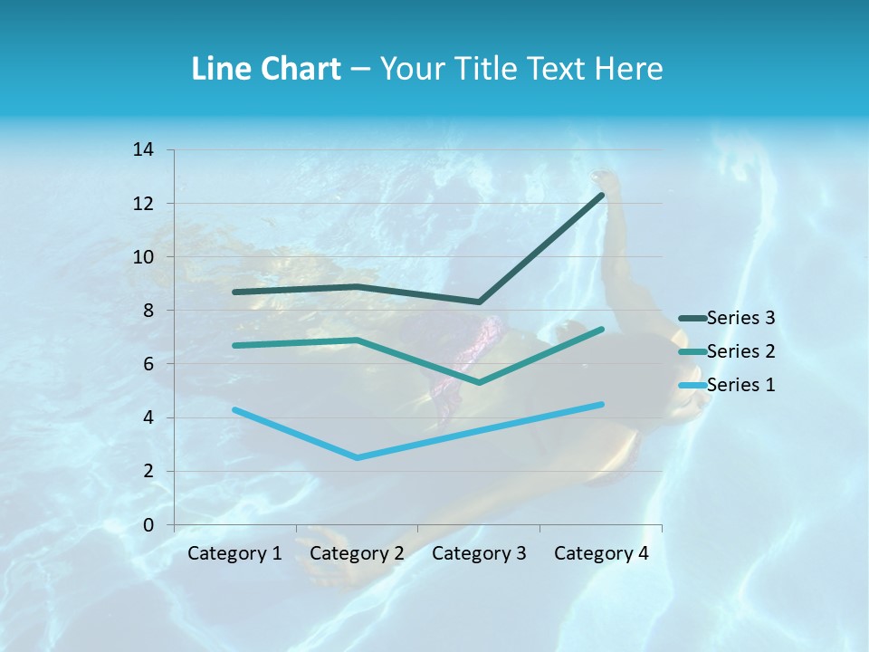 Girl Swimming Underwater In A Swimming Pool PowerPoint Template