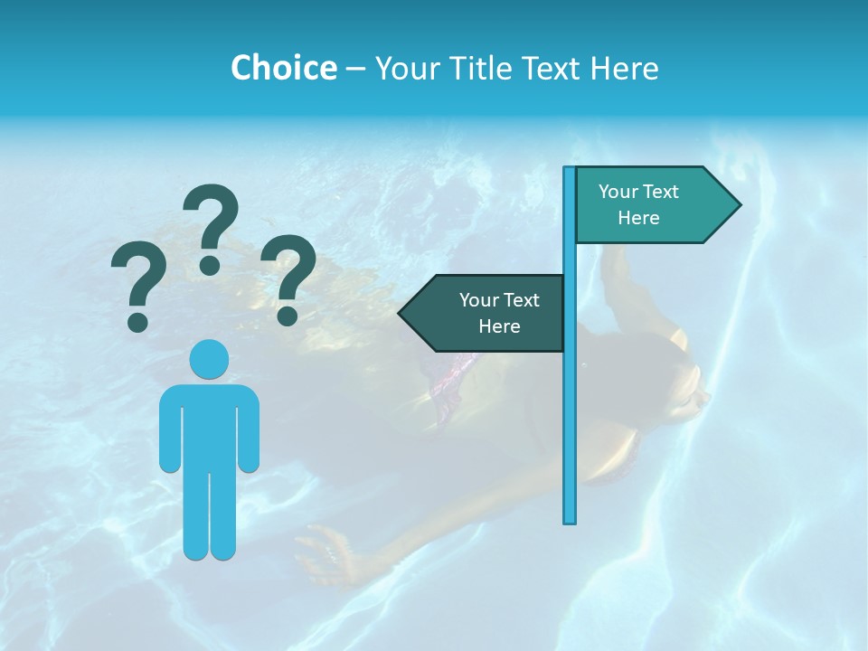 Girl Swimming Underwater In A Swimming Pool PowerPoint Template