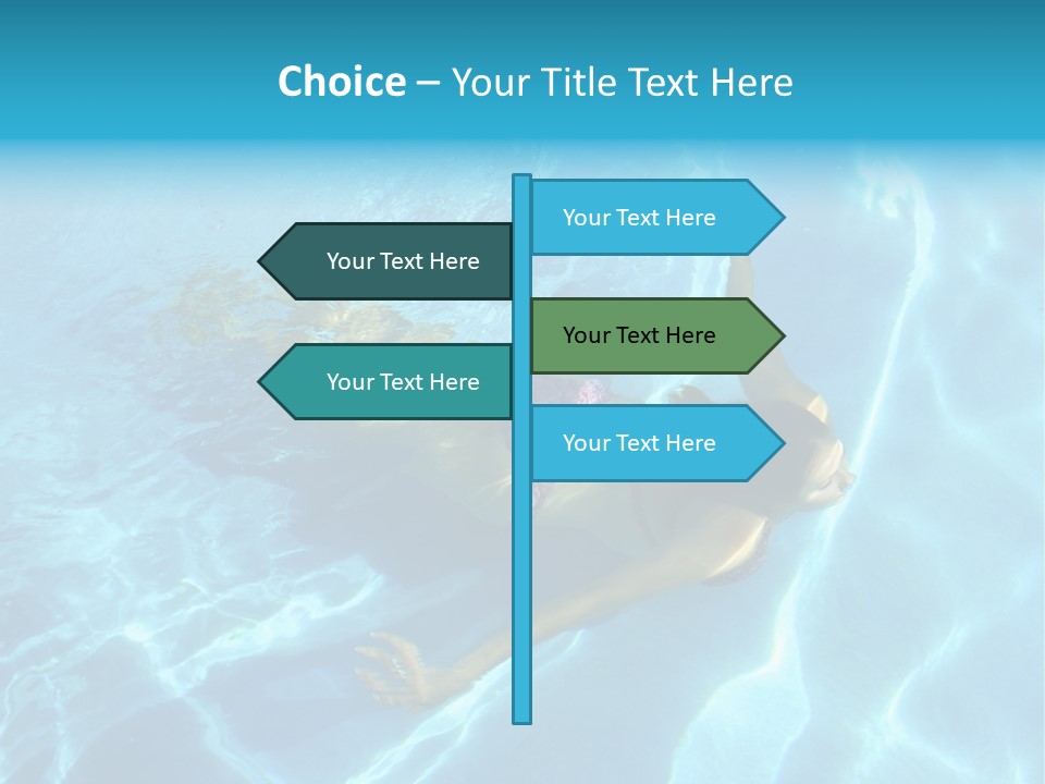 Girl Swimming Underwater In A Swimming Pool PowerPoint Template