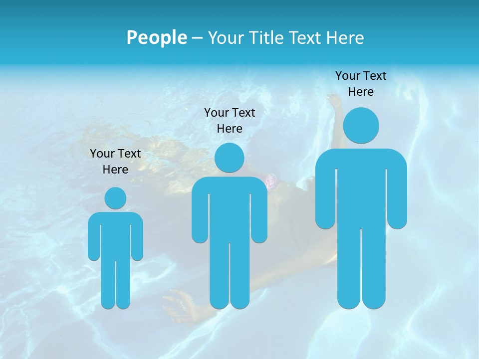 Girl Swimming Underwater In A Swimming Pool PowerPoint Template