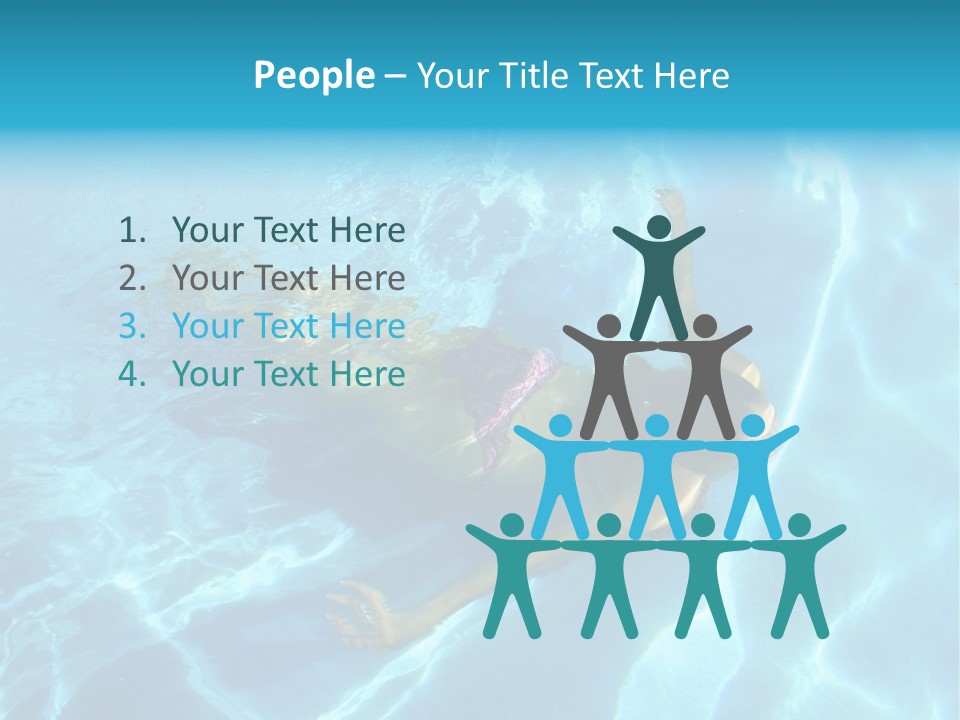 Girl Swimming Underwater In A Swimming Pool PowerPoint Template