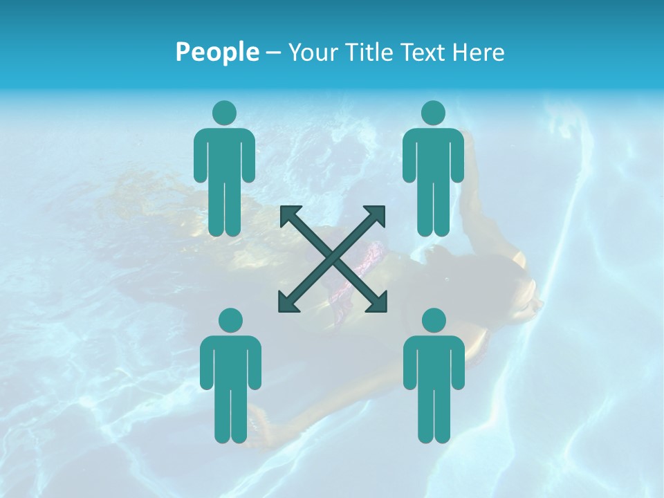 Girl Swimming Underwater In A Swimming Pool PowerPoint Template