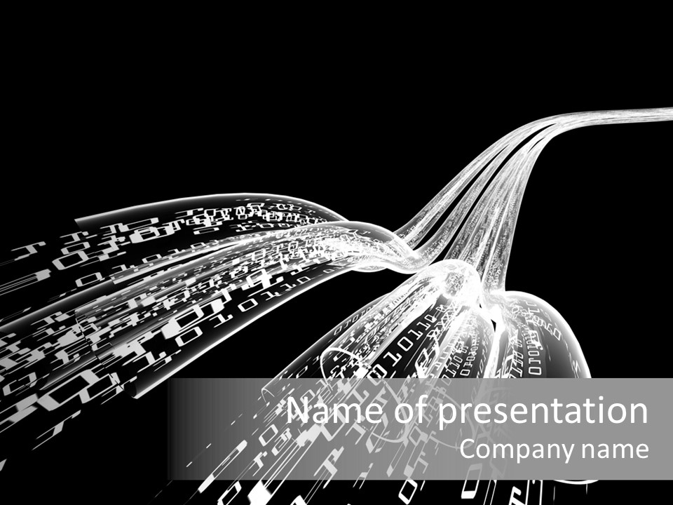 A Black And White Photo Of A Computer Screen PowerPoint Template