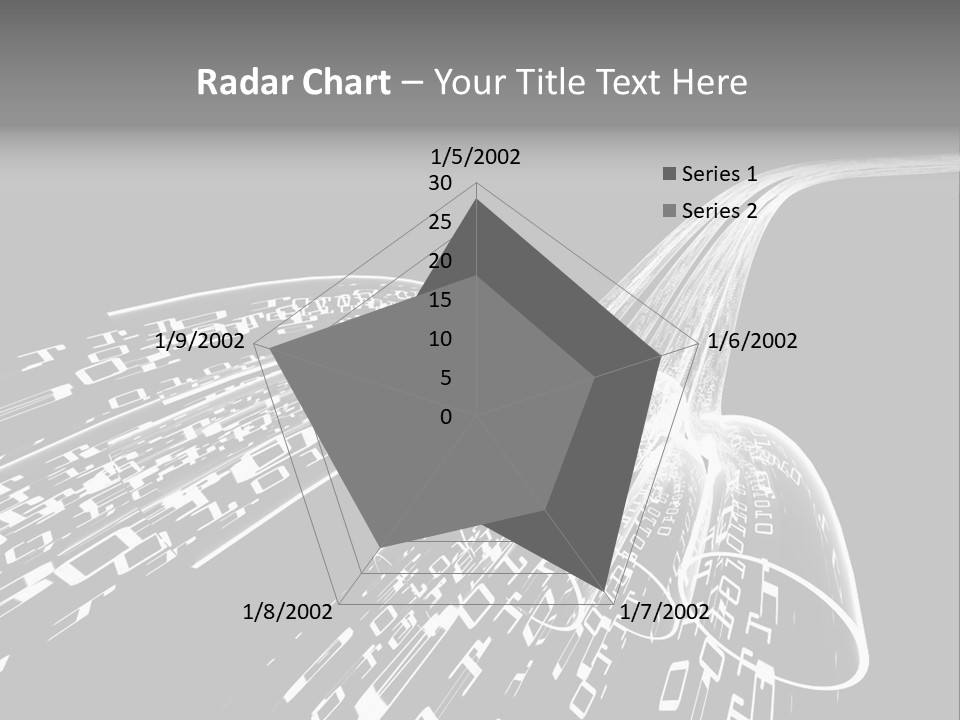 A Black And White Photo Of A Computer Screen PowerPoint Template