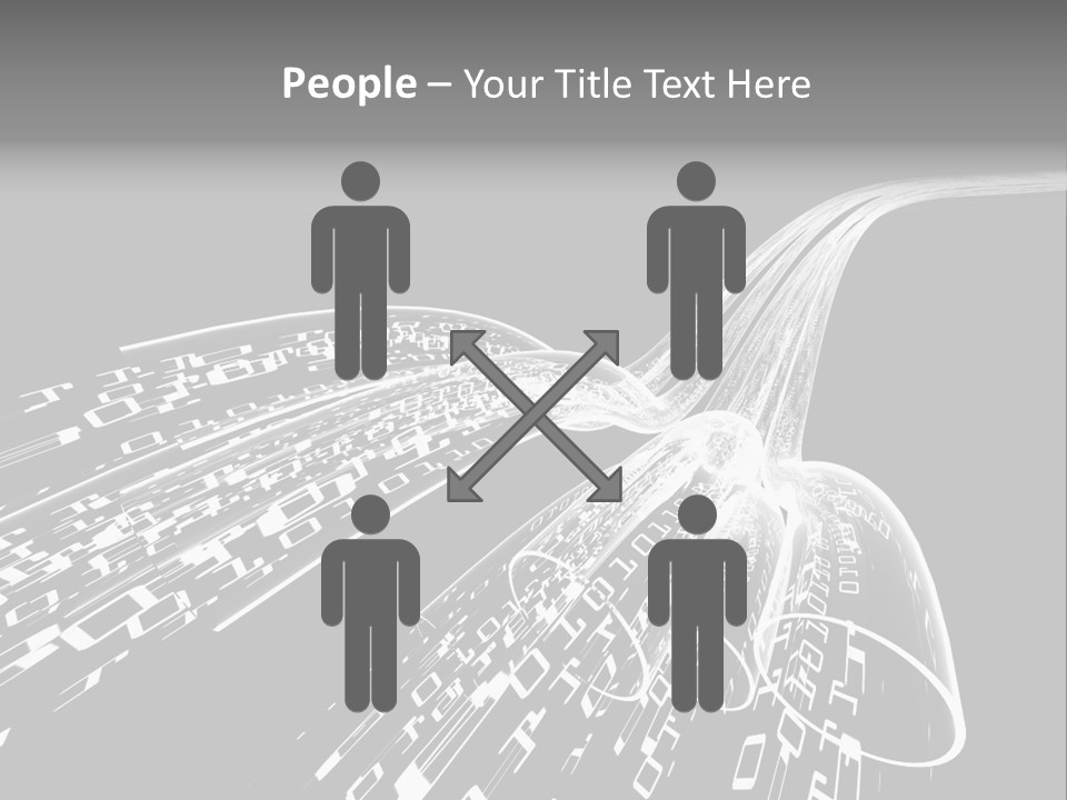 A Black And White Photo Of A Computer Screen PowerPoint Template