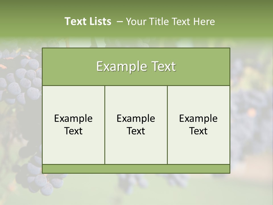 Merlot Grapes On Vine In Vineyard PowerPoint Template