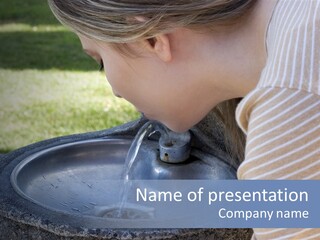 Water Fountain PowerPoint Template