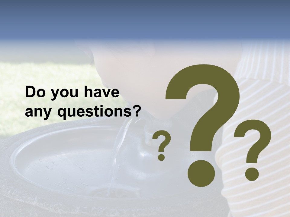 Water Fountain PowerPoint Template