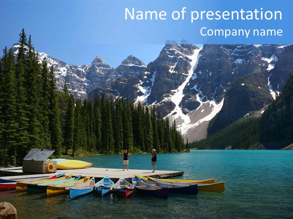 Moraine Lake, Canada PowerPoint Template