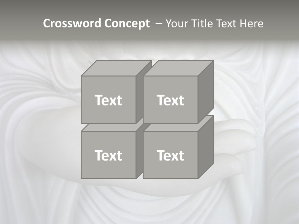 A Person Holding A Statue With Their Hands PowerPoint Template