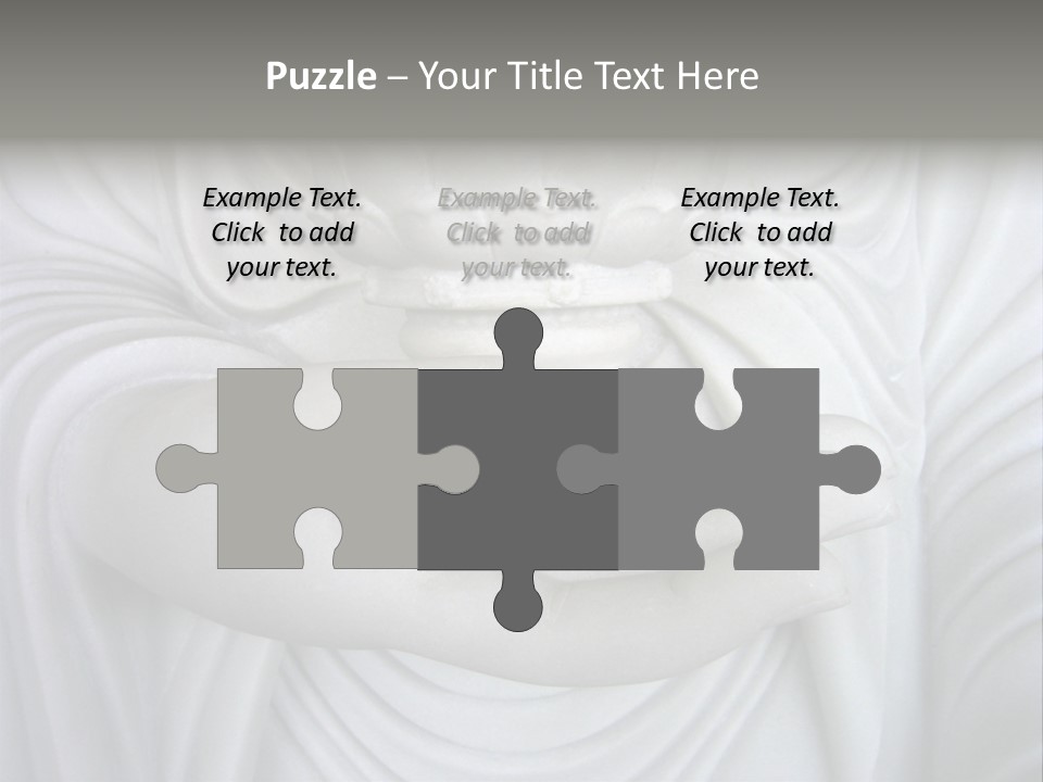 A Person Holding A Statue With Their Hands PowerPoint Template