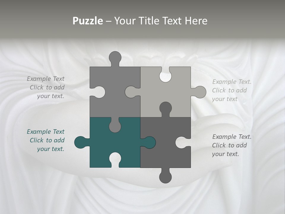 A Person Holding A Statue With Their Hands PowerPoint Template