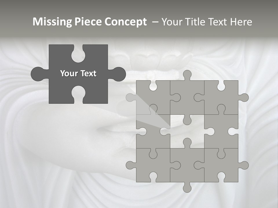 A Person Holding A Statue With Their Hands PowerPoint Template