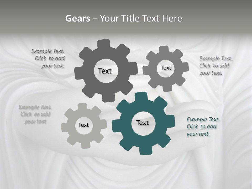 A Person Holding A Statue With Their Hands PowerPoint Template