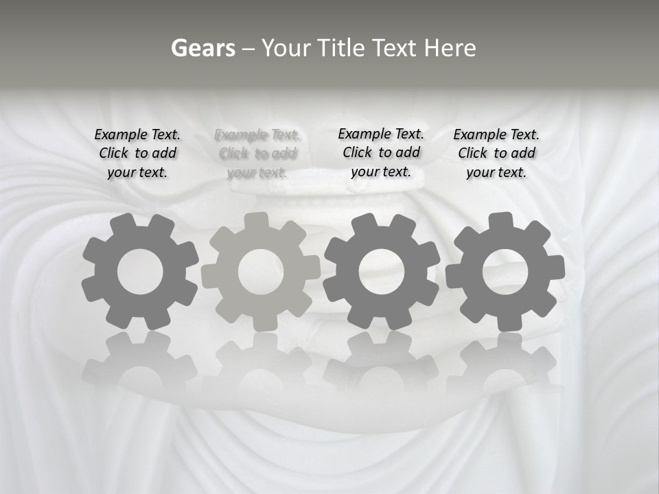 A Person Holding A Statue With Their Hands PowerPoint Template