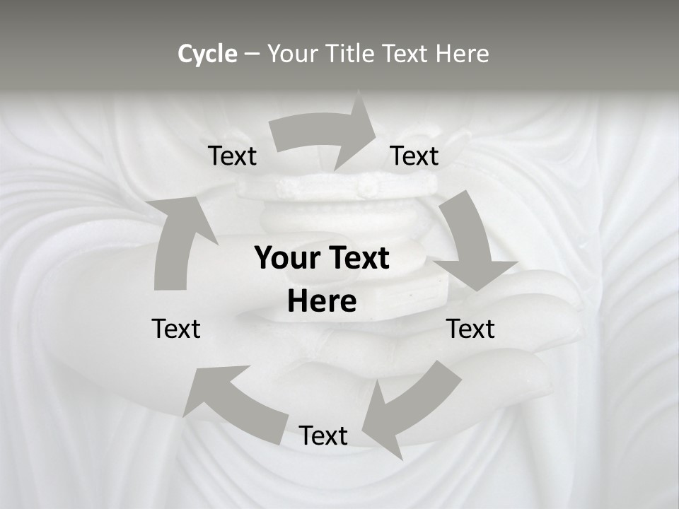 A Person Holding A Statue With Their Hands PowerPoint Template