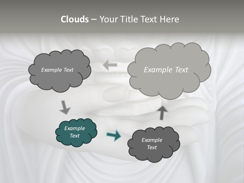 A Person Holding A Statue With Their Hands PowerPoint Template