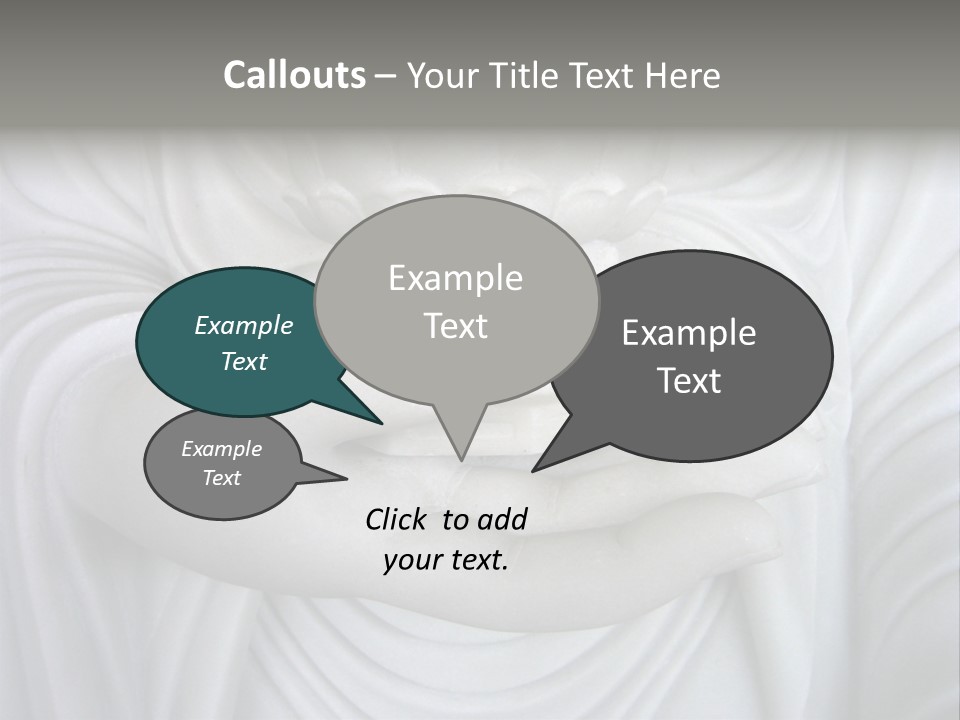 A Person Holding A Statue With Their Hands PowerPoint Template