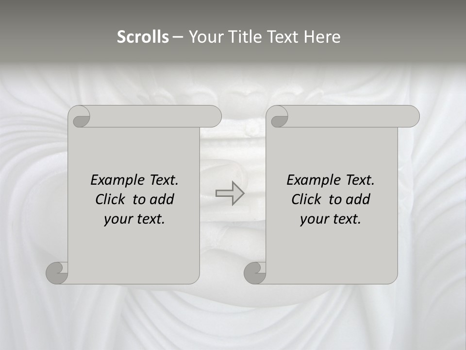 A Person Holding A Statue With Their Hands PowerPoint Template