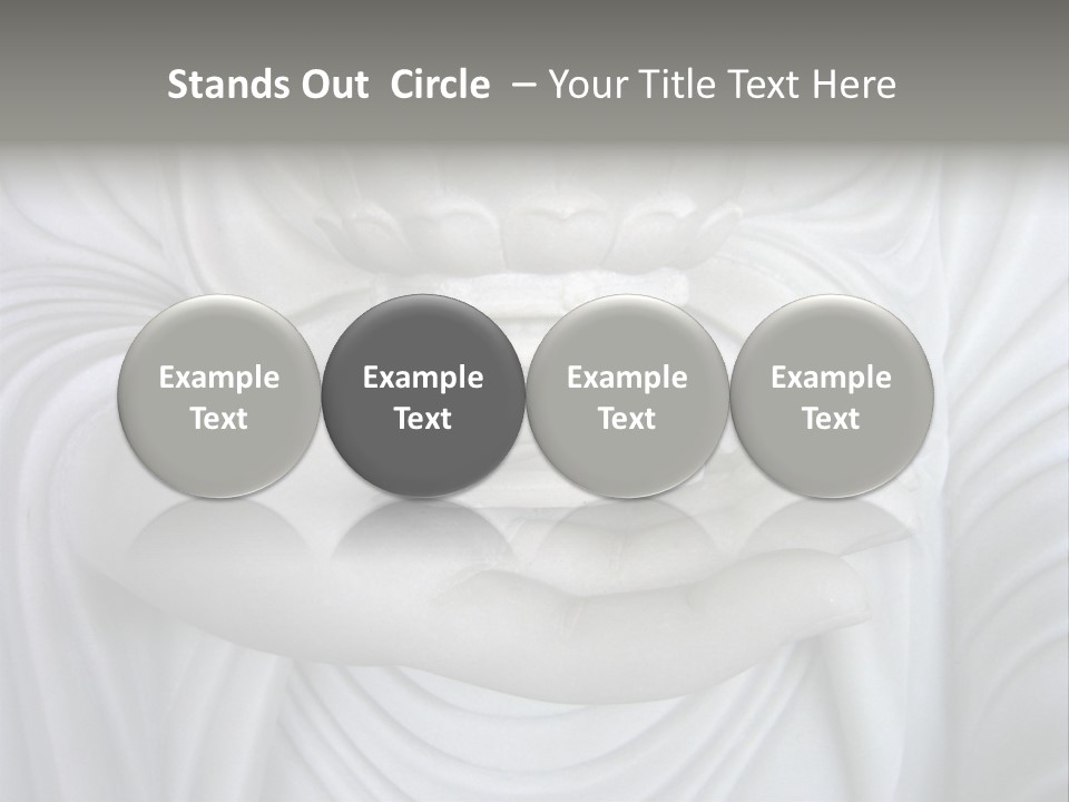 A Person Holding A Statue With Their Hands PowerPoint Template