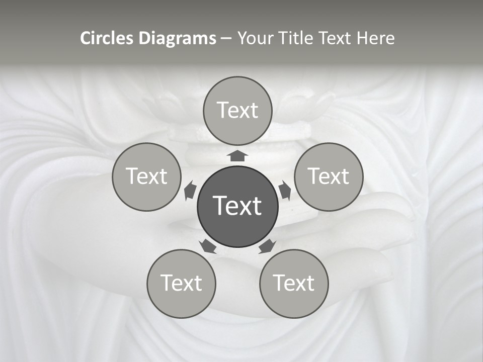 A Person Holding A Statue With Their Hands PowerPoint Template