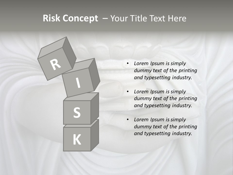 A Person Holding A Statue With Their Hands PowerPoint Template