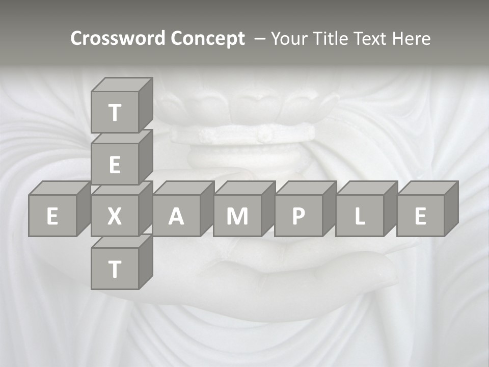 A Person Holding A Statue With Their Hands PowerPoint Template