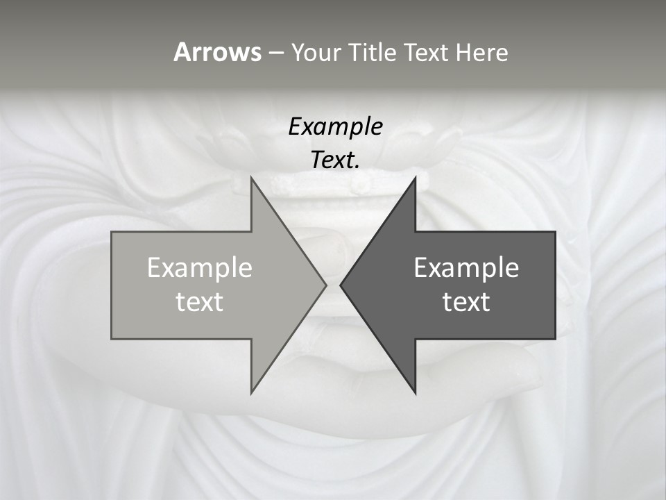 A Person Holding A Statue With Their Hands PowerPoint Template