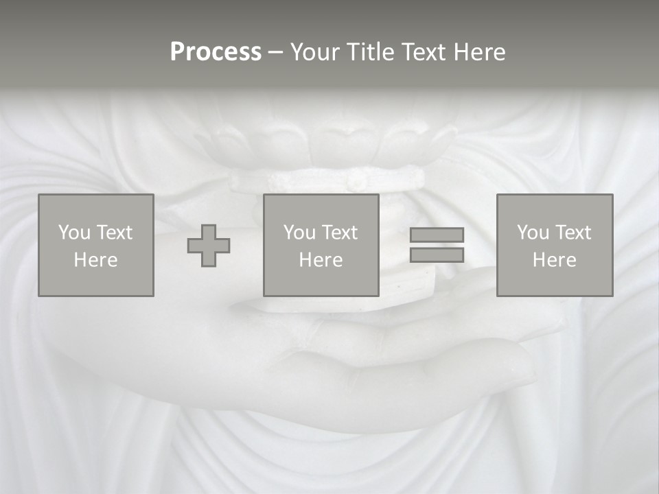 A Person Holding A Statue With Their Hands PowerPoint Template