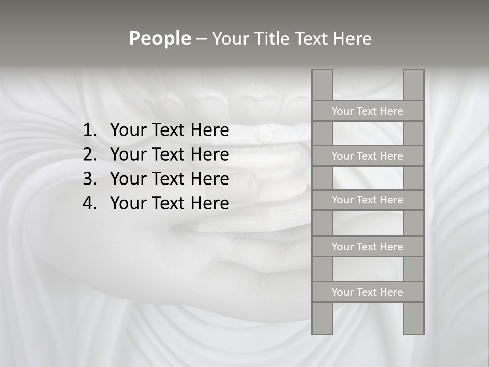 A Person Holding A Statue With Their Hands PowerPoint Template