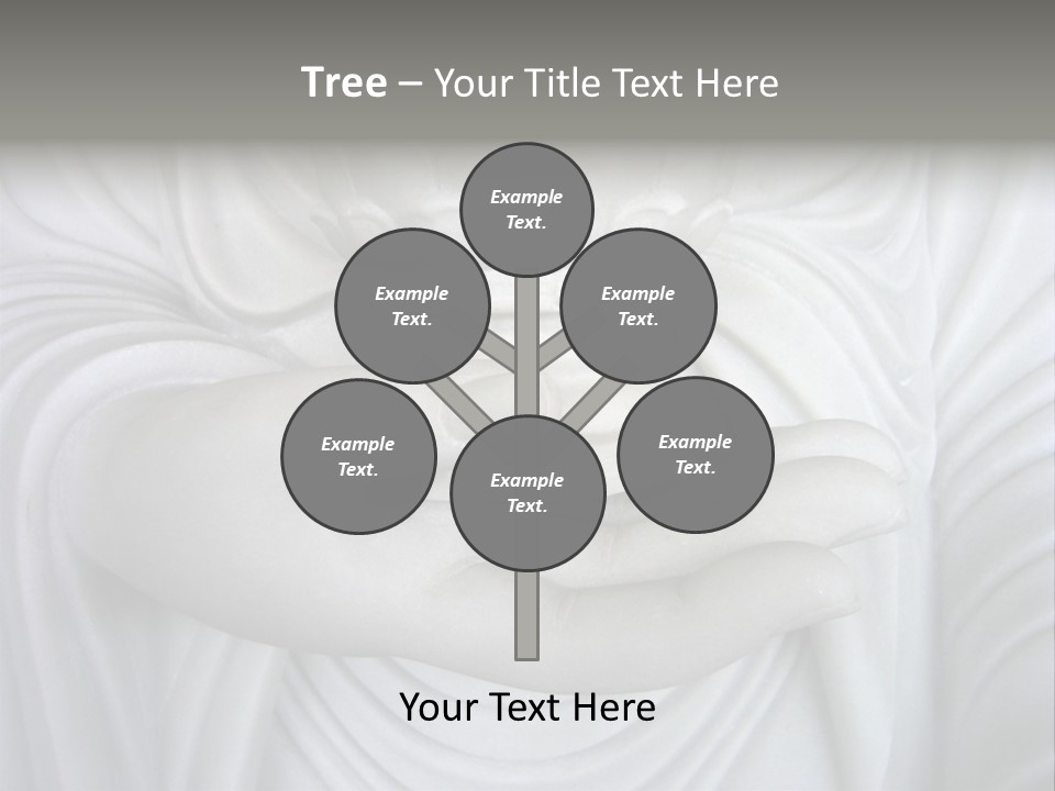 A Person Holding A Statue With Their Hands PowerPoint Template