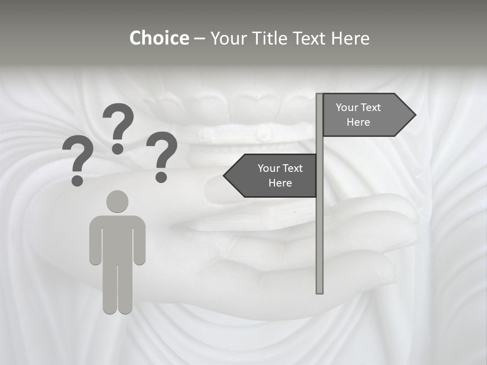 A Person Holding A Statue With Their Hands PowerPoint Template