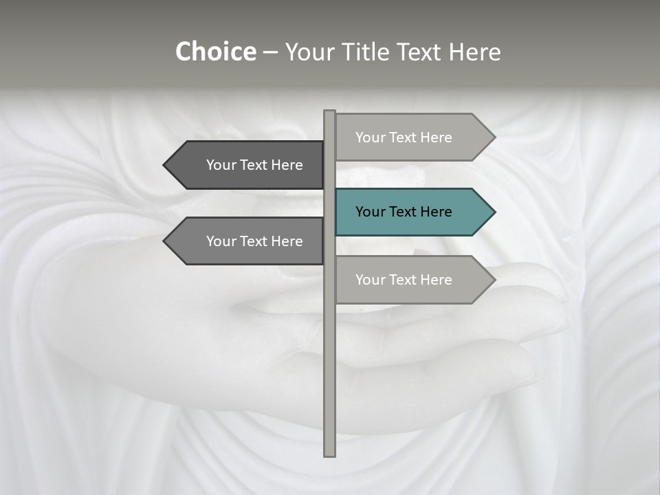 A Person Holding A Statue With Their Hands PowerPoint Template