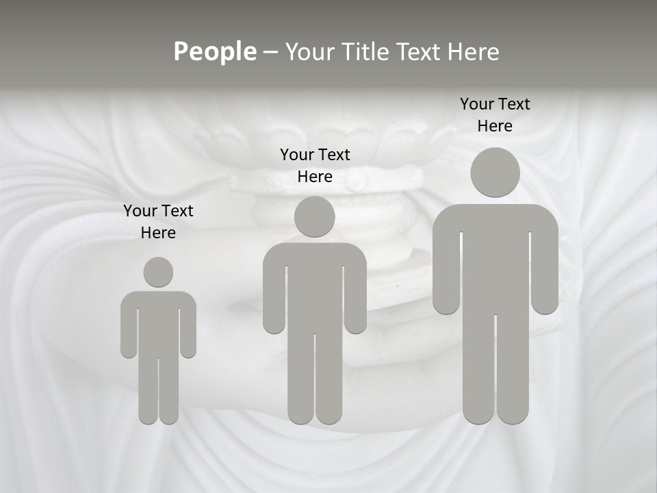 A Person Holding A Statue With Their Hands PowerPoint Template