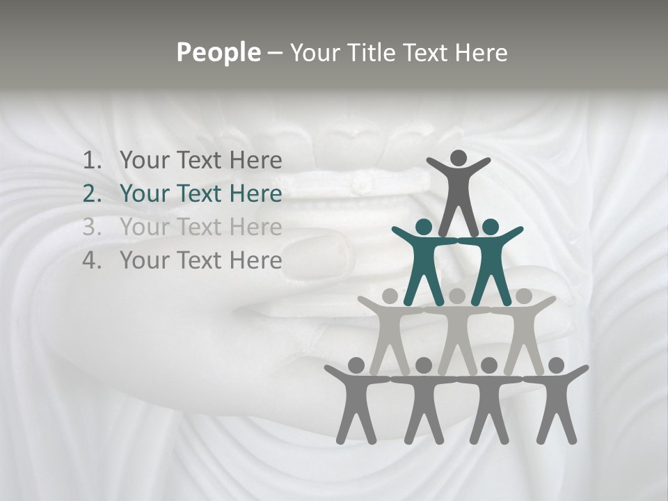 A Person Holding A Statue With Their Hands PowerPoint Template
