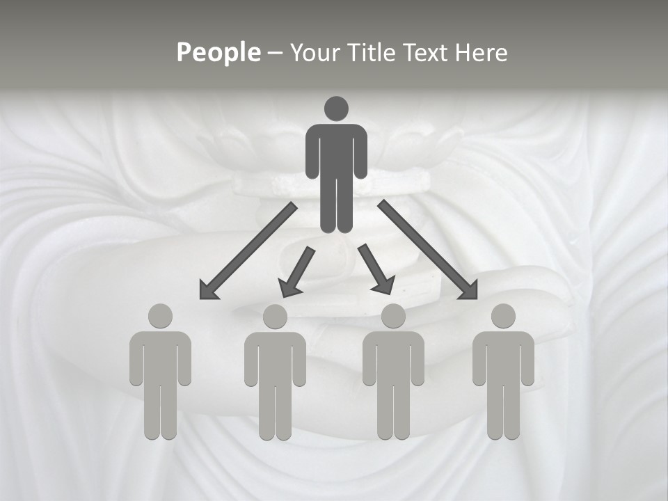 A Person Holding A Statue With Their Hands PowerPoint Template