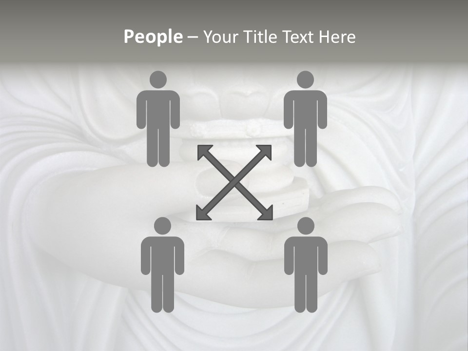 A Person Holding A Statue With Their Hands PowerPoint Template