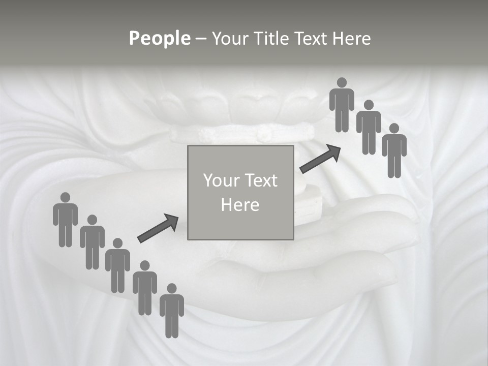 A Person Holding A Statue With Their Hands PowerPoint Template