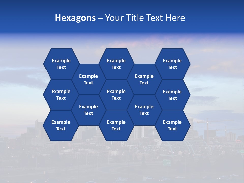 Denver, Colorado Downtown Skyline At Sunset PowerPoint Template